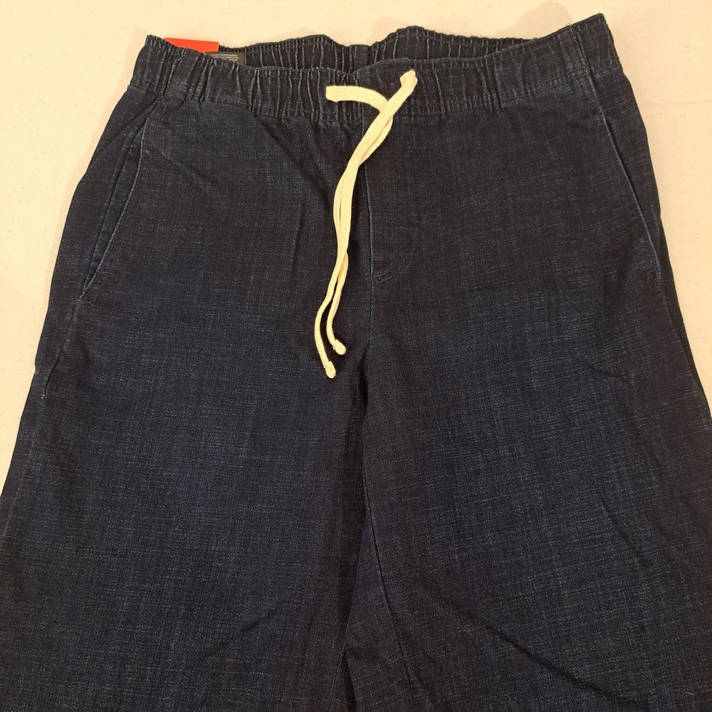 Buffalo Womens Jeans M Dark Blue NWT Wide Leg Pull-On 1836-280
